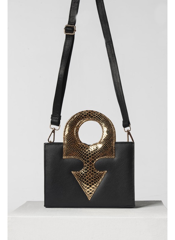 Spear Tote Black X Gold 